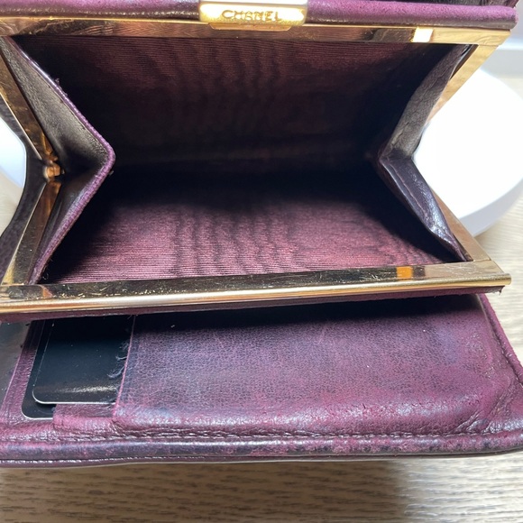 Authentic Chanel Burgundy Leather Wallet - Picture 10 of 12